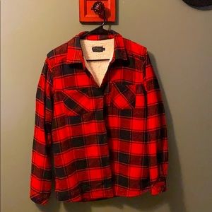 Red Plaid Flannel button up